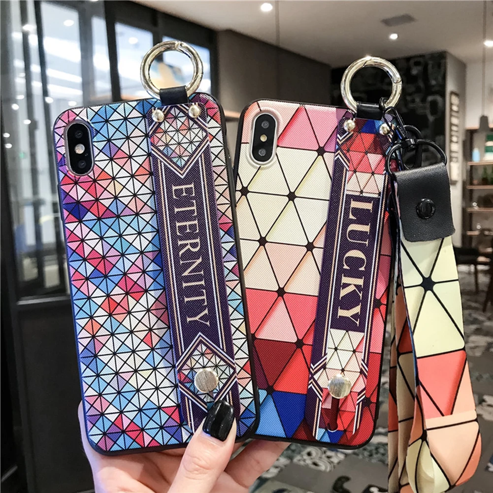 Wrist Strap Case for iPhone X XS MAX XR Neck Lanyard 8 7 Plus Soft TPU Shockproof Protective Shell |