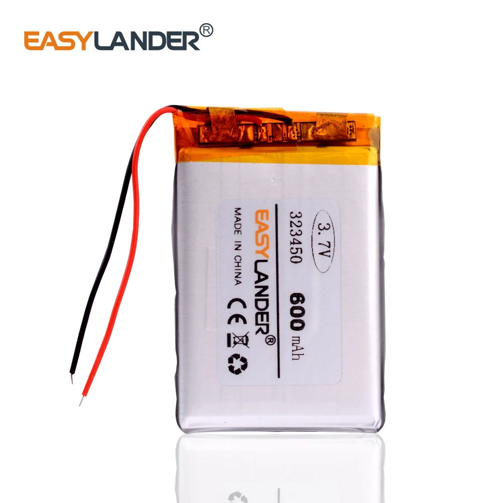 323450 3 7 V 600mAh перезаряжаемый литий-полимерный аккумулятор для SONY MP3 игровой плеер