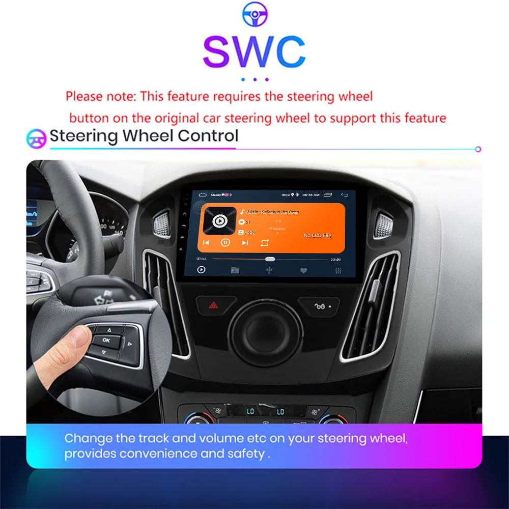 Автомагнитола для Ford Focus 3 Mk 2011-2015 мультимедийный видеоплеер навигация GPS Android 10 2DIN