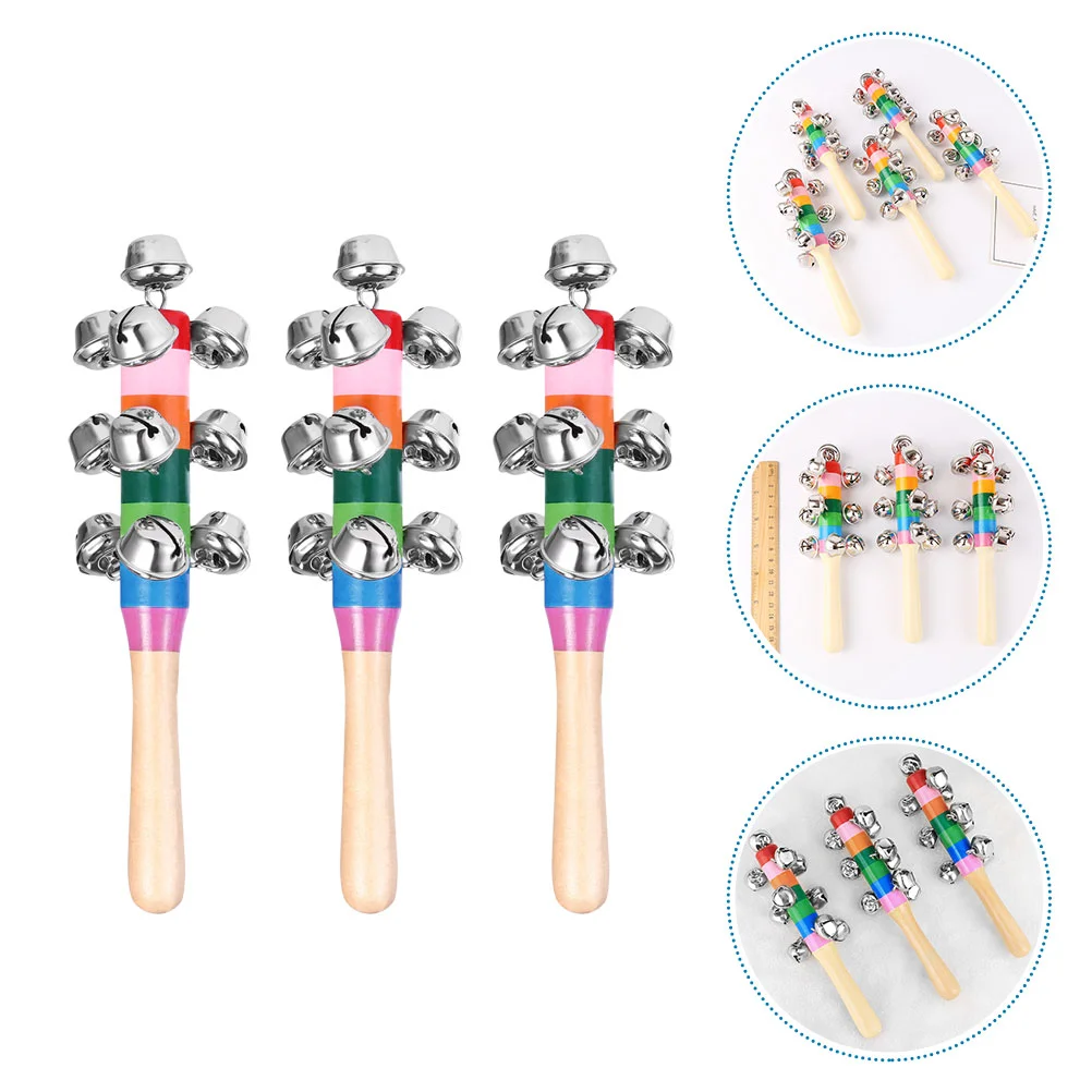 

3Pcs Colorful Baby Rattle Toys Children Hand Bell Toys Kids Educational