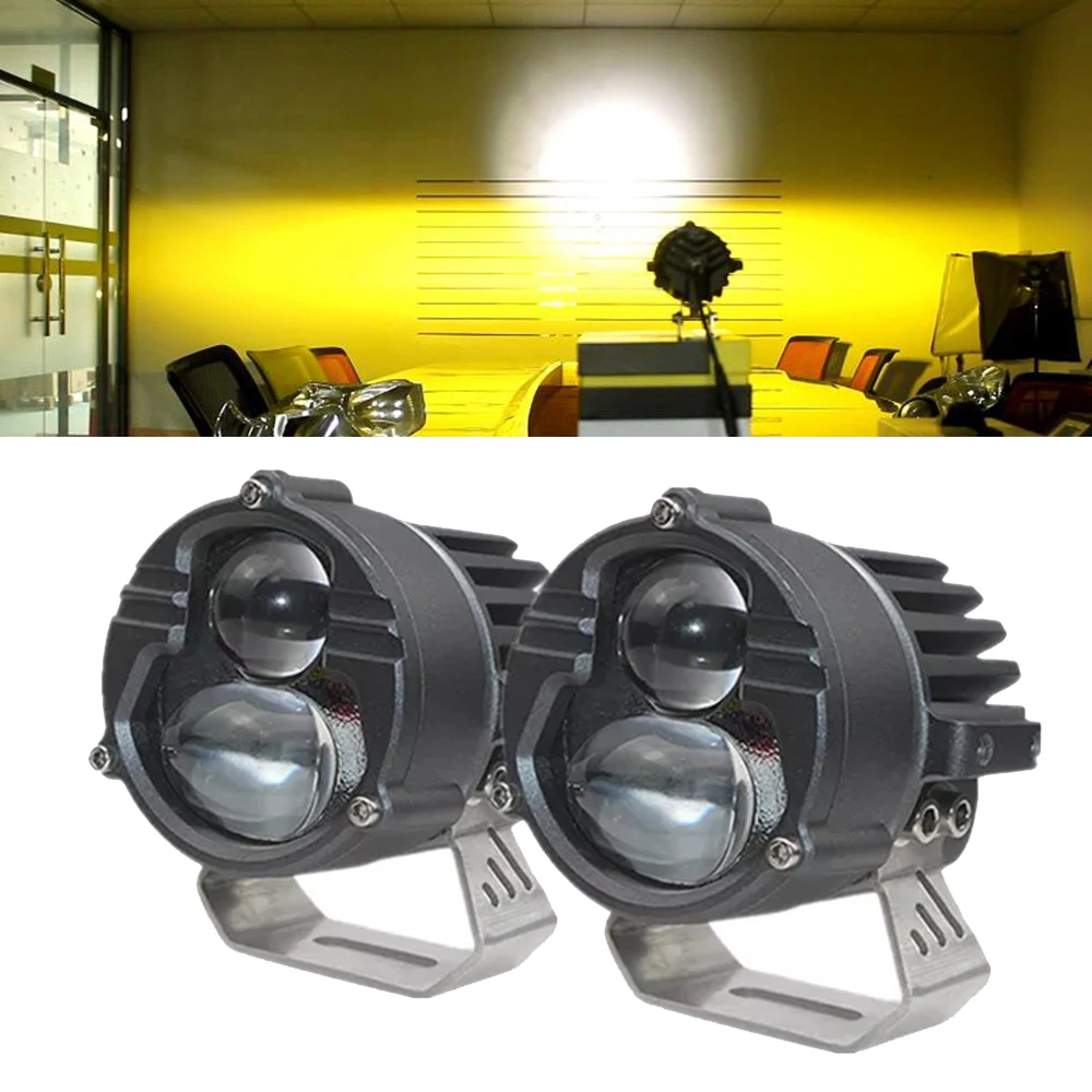 

2PCS Car Spotlight Yellow Light Tangent Laser Work Light Motorcycle Headlight Led Fog Lights Truck Off Road SUV Boat ATV.