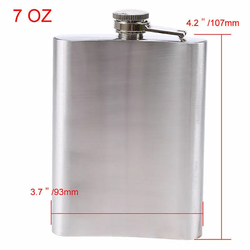 Hip Flasks Stainless Steel Flask Liquor Whiskey Alcohol Pocket Wine Bottle 7 8 10 oz | Дом и сад