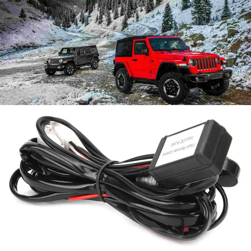 

Wiring Harness LED Light Remote Control Strobe Work Lamp IP68 for Off-Road Vehicles SUVs Pickups