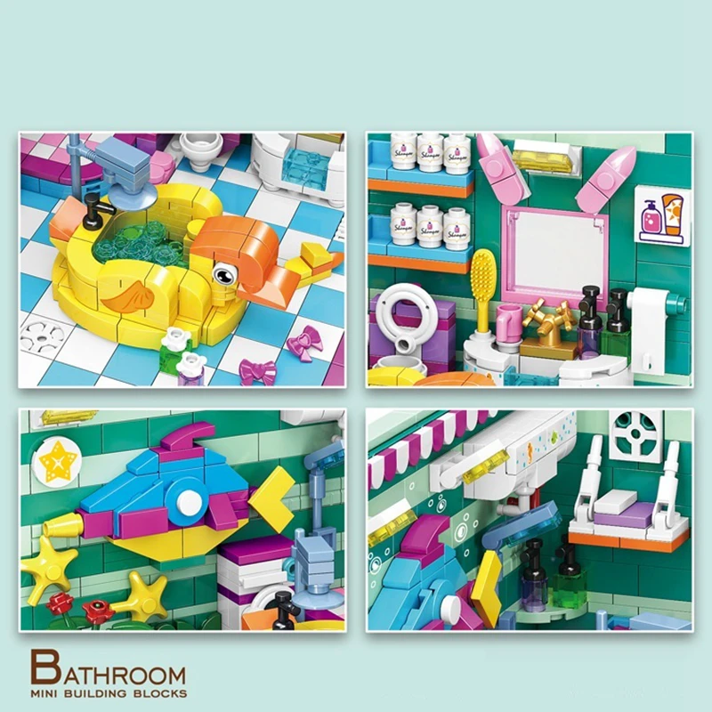 NO.00871 New 690PCS City Building MINI Blocks Sets Kits Friends House Bathroom Model Educational Toys for Girls | Игрушки и хобби