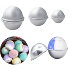 2 шт. формы для ванны, полукруглая Сфера сделай сам, Круглый Инструмент из алюминиевого сплава для ванны, Бомбочка, соляной шар, ручная работа, металлический инструмент для ванны, форма