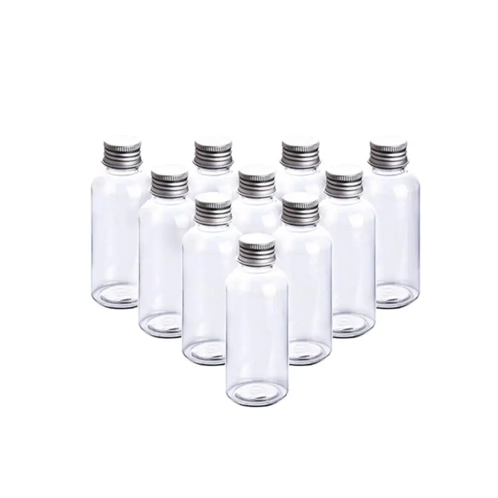 Прозрачная пластиковая пустая бутылка для выдавливания с внутренней пробкой