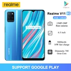 Realme V11 5G мобильных телефонов 6,5 ''amoled полноэкранный Dimensity 700 Octa Core 13MP двойной камеры 18 Вт Быстрая зарядка 4 Гб 128 Гб мобильный телефон