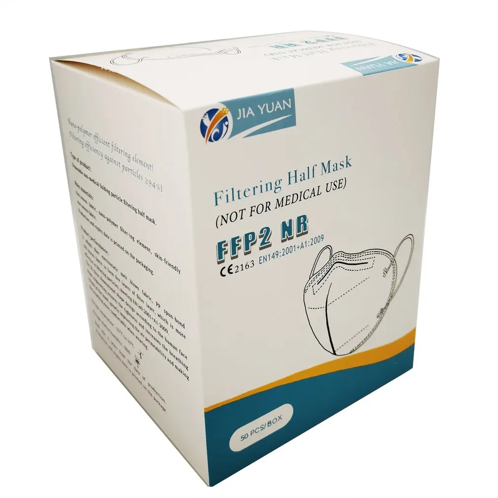 

FFP2 50pcs/bag Disposable 5-layer Protective Masks Dustproof Anti-haze Non-woven Fabric CE Certification Masks