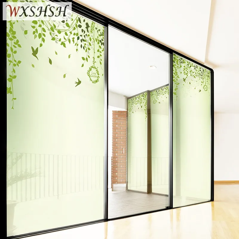 Статическая клеящаяся оконная наклейка индивидуального размера пружинный стиль