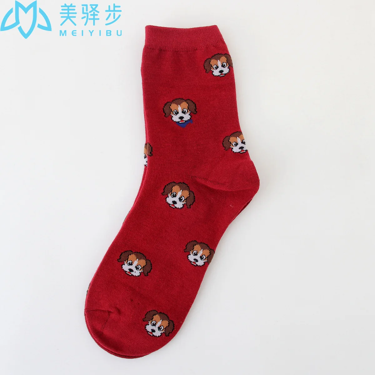 12 Pairs Per Set Cartoon Dog Stocking Women's Socks Sweat Breathable Lovely Women's Women's Socks