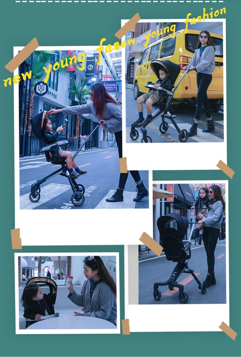 

Baby stroller 360 degree rotate light weight portable High-landscape sport foldable reversable pram kinderwagen pushchair