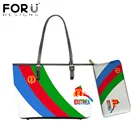 FORUDESIGNSМодные женские роскошные сумки из натуральной кожи дизайнерские Эритрея флаг печать винтажная сумка через плечо из искусственной кожи и кошелек сцепления мешок