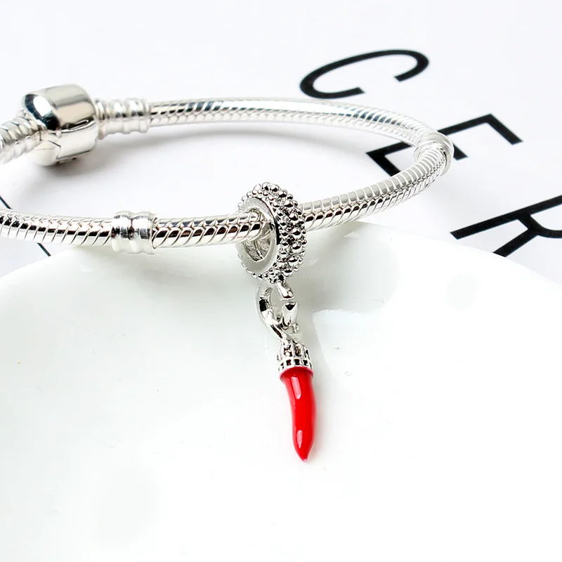 Подвеска в виде перца чили для браслета Пандоры самостоятельного изготовления