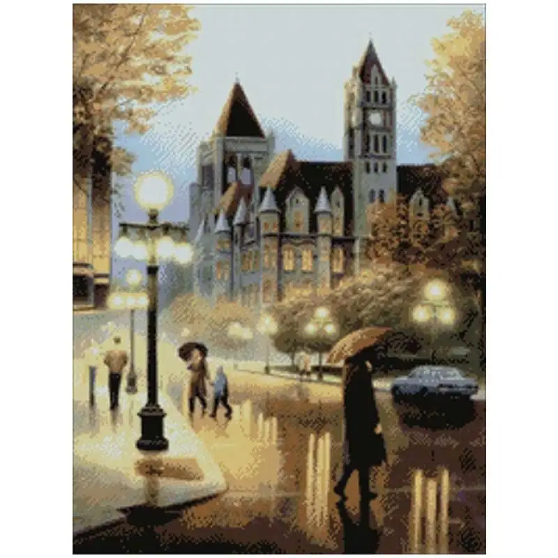 

in the rain patterns Counted Cross Stitch 11CT 14CT 18CT DIY Cross Stitch Kits Embroidery Needlework Sets home decor