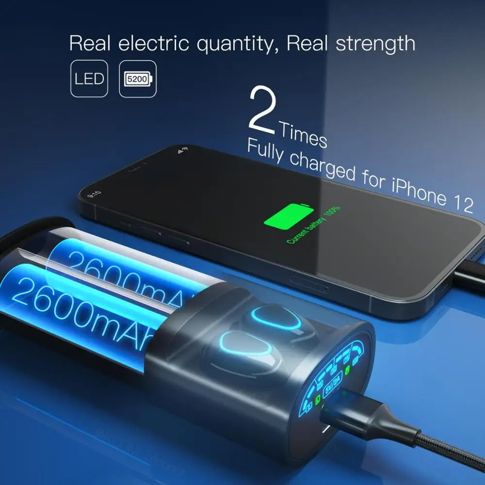 

JAKCOM TWS2 True Wireless Earphone Power Bank New arrival as power bank sport case earphones cover gaming