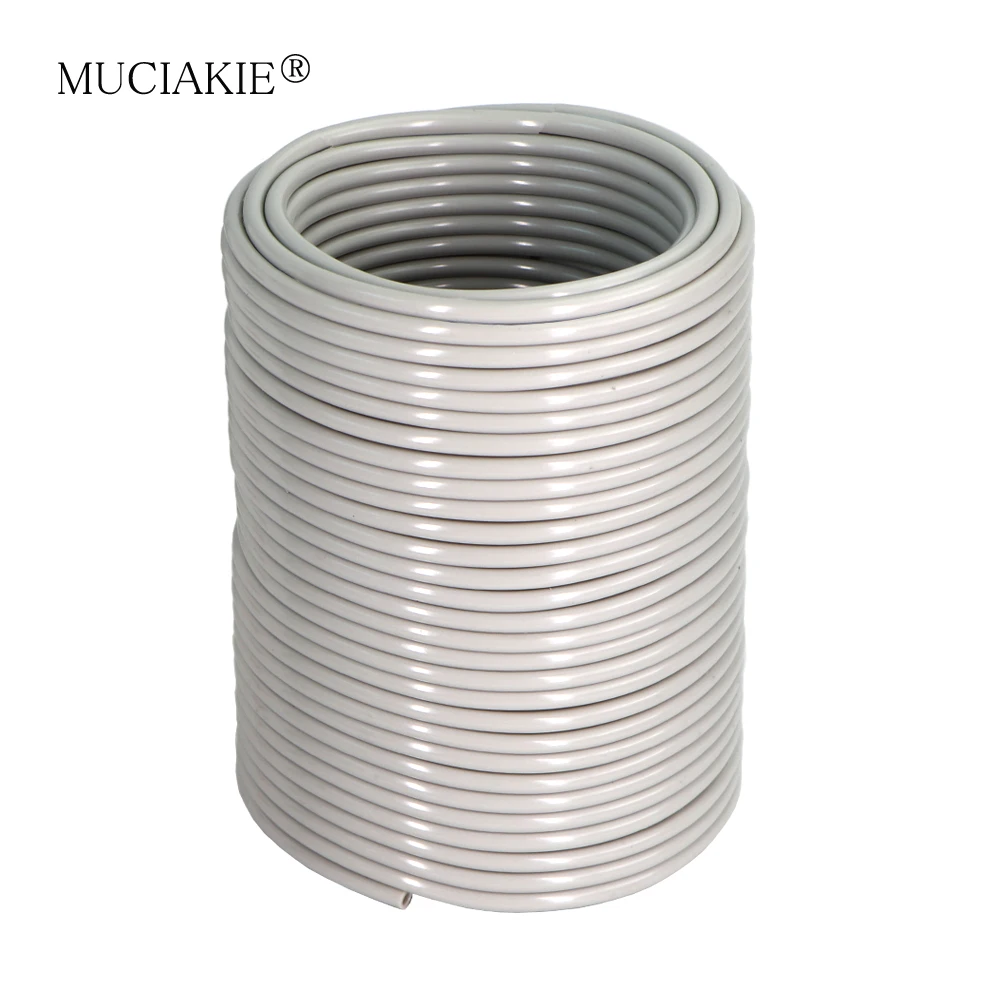 MUCIAKIE 1/4 ''Micro PVC садовый шланг для полива воды 4/7 мм серовато-белая труба трубы
