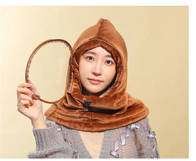 

Autumn and Winter Outdoor Riding Wind and Cold Mask Bonnets for Women