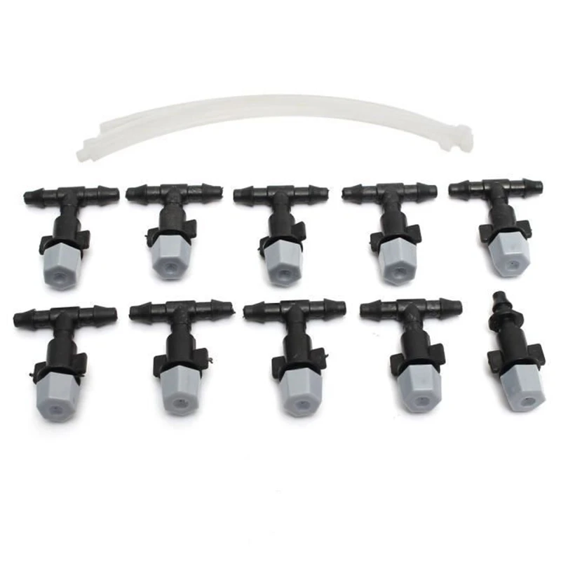 

1 Set Water Misting Cooling System Mist Sprinkler Nozzle Garden Patio Greenhouse Plants Spray Fog Hose Watering Kit 10M