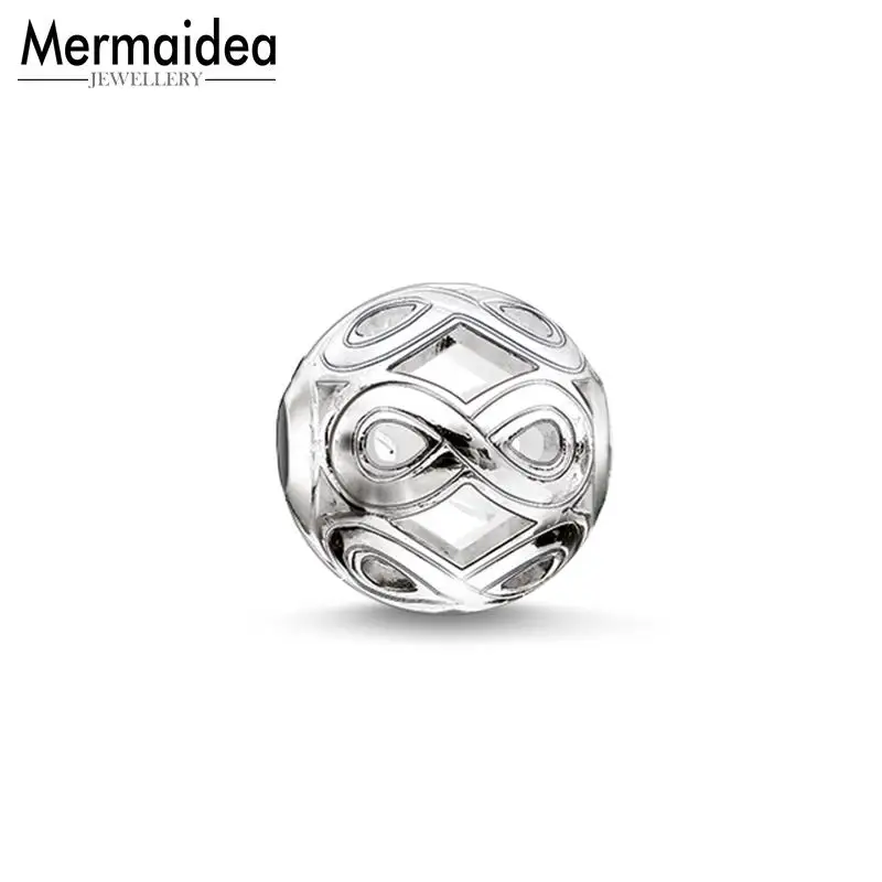 Бисер Бесконечность посеребренный подходит для браслета ожерелья европейские