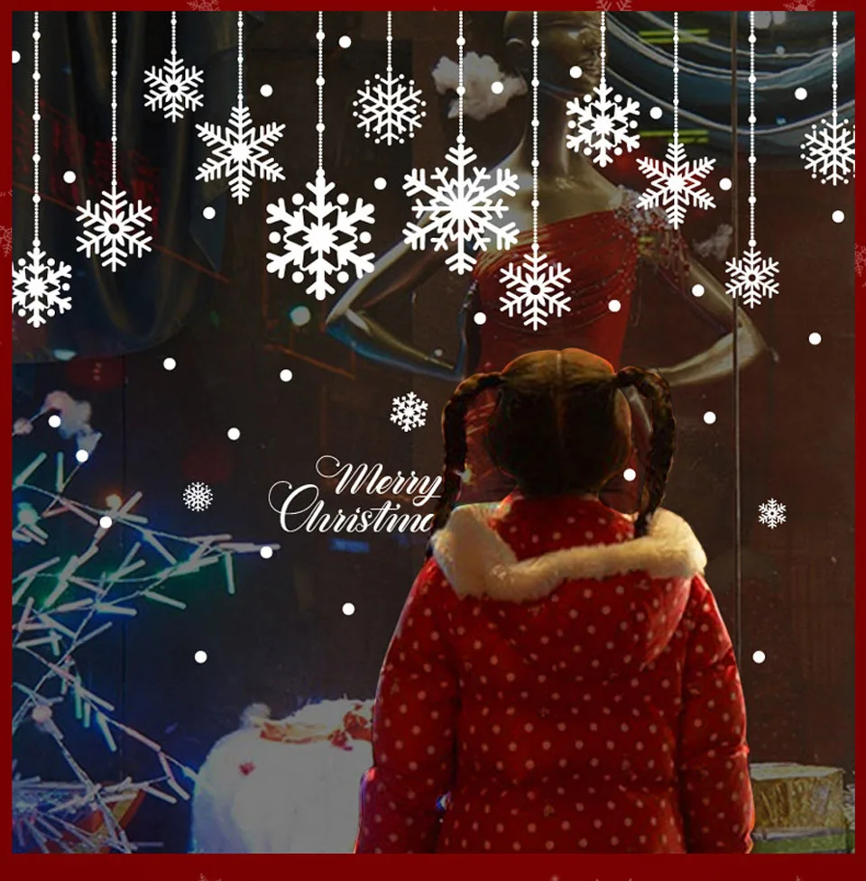 

DIY Merry Christmas Wall Stickers Window Glass Festival Stickers New Year Christmas Decorations for Home