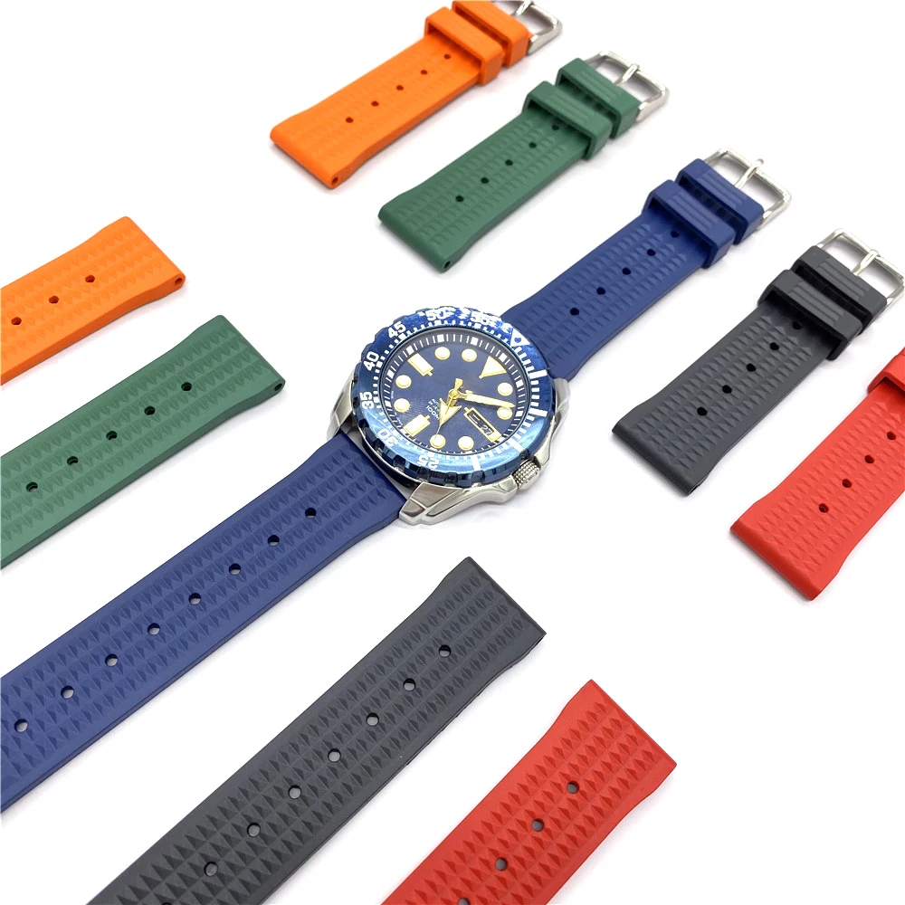 Ремешок силиконовый сменный для наручных часов Seiko SBDX резиновый брендовый