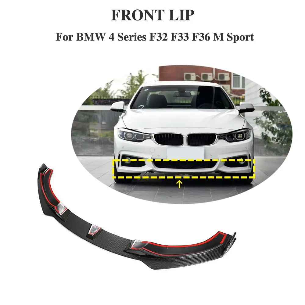 

Автомобильный передний бампер, спойлер, разветвители для BMW M4 F32 F33 F36, диффузор для переднего бампера из углеродного волокна 4 серии 2014 и выше