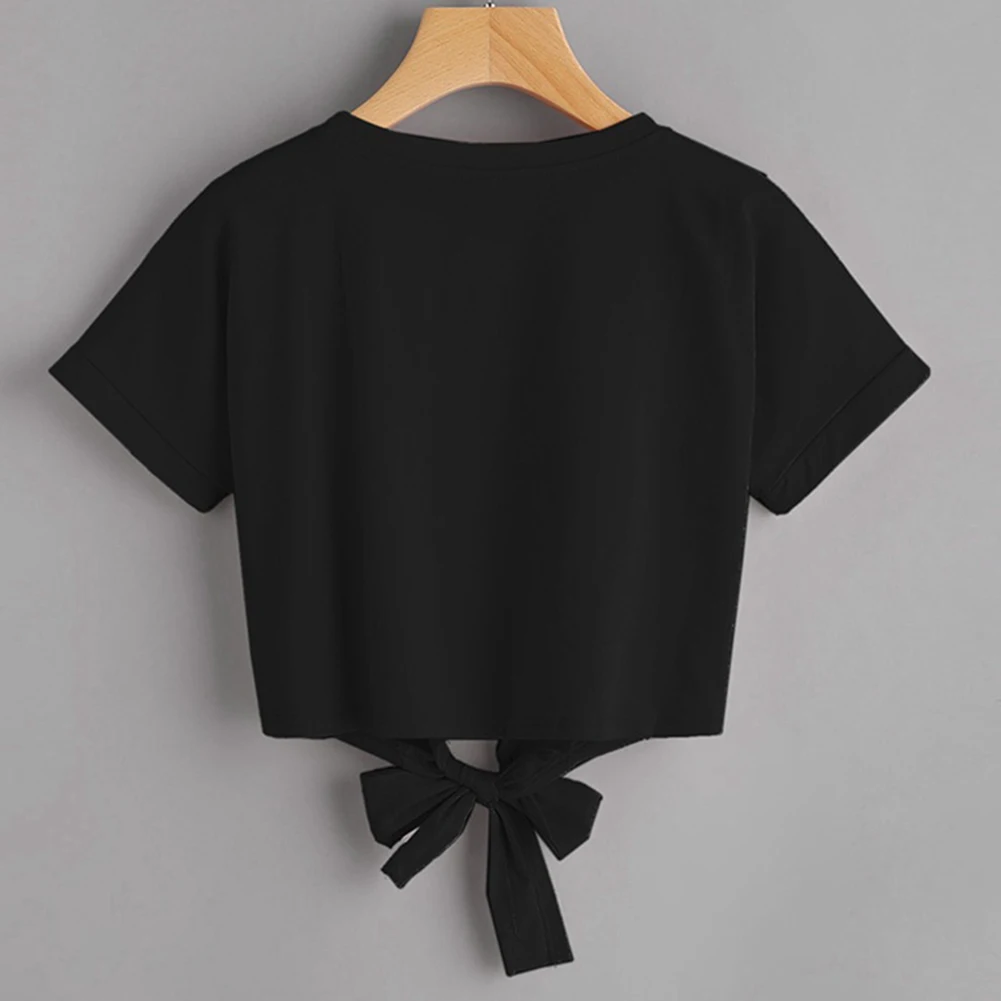 Женская футболка с вышивкой роз модная летняя круглым вырезом и коротким рукавом