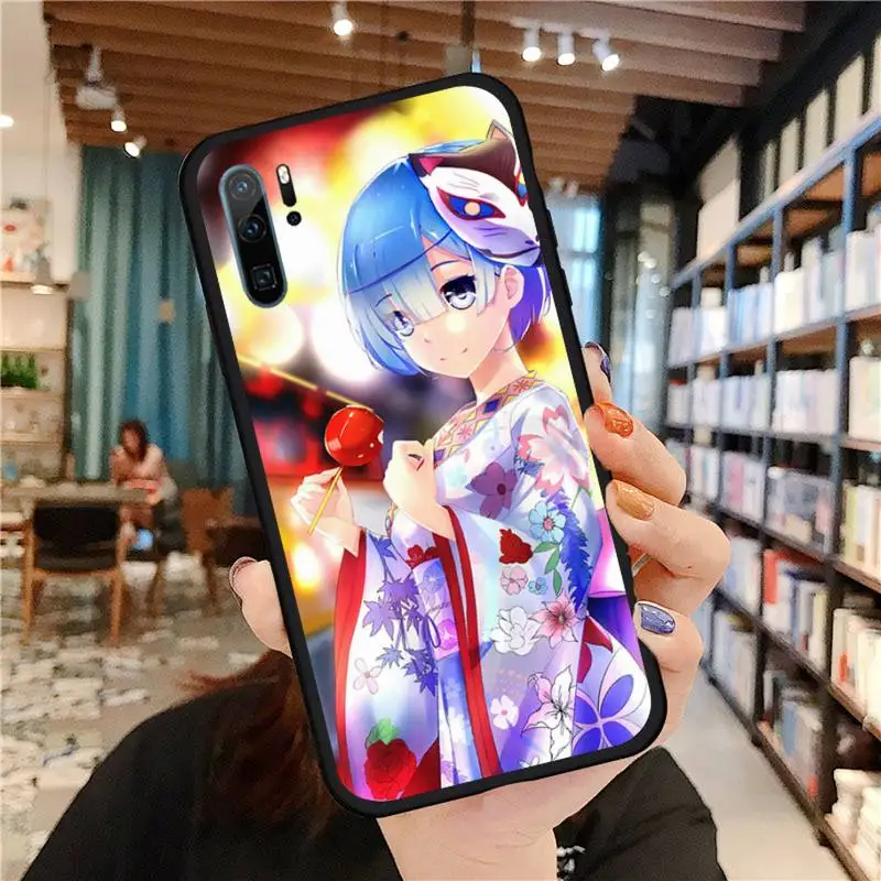 

Re ZERO Ram Rem In Another World Phone Case For Huawei honor Mate P 9 10 20 30 40 Pro 10i 7 8 a x Lite nova 5t Soft silicone