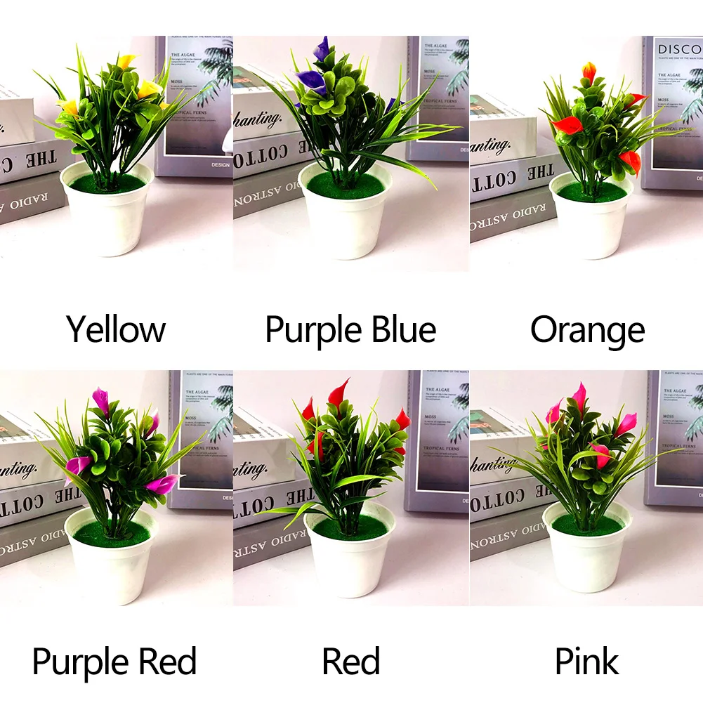 Длительное Бонсай Красочные украшения Горшечное растение яркий сад поддельные