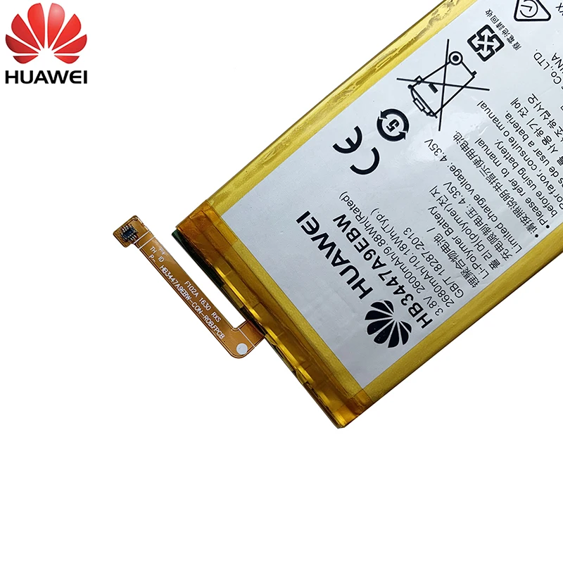 

100% Original Battery 2600mAh HB3447A9EBW Huawei Battery Ascend P8 GRA-L09 UL00 CL00 TL00 TL10 UL10 Batteries