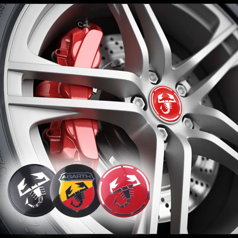 

Metal Badge Car Styling HubCaps Sticker Wheel Center Decorative Decal For Abarth 500 Stilo Ducato Palio Bravo Doblo Accessories
