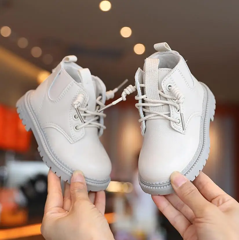 Детская повседневная обувь модные осенне-зимние ботинки для мальчиков короткие