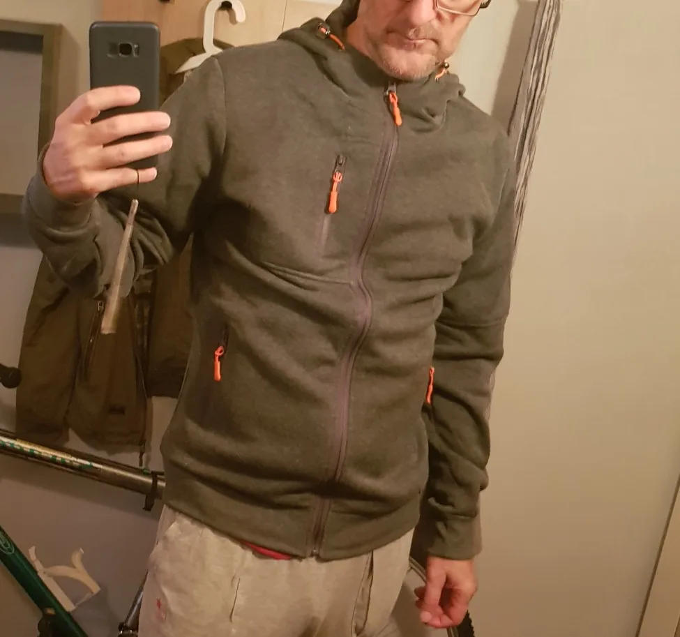 Весенние толстовки Omnitee с капюшоном на молнии изображением ходящего отца Мужская