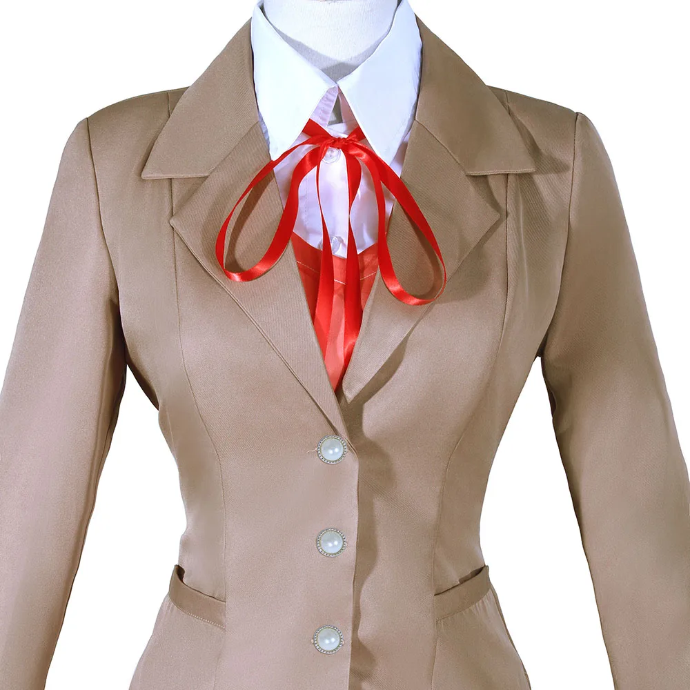DOKI Literature Club Monika Косплей Sayori Yuri Natsuki Костюм Хэллоуин Вечеринка Униформа школьница