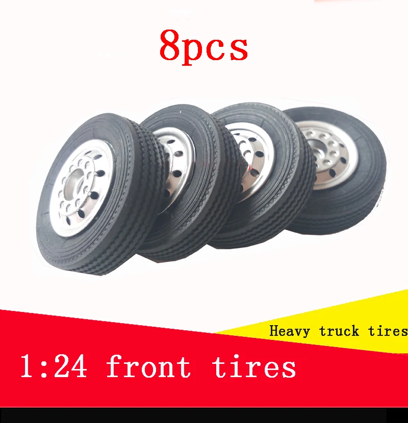 8 шт. 1:24 передние колеса шин/ступицы рулевого управления для 1/24 RC тяжелого