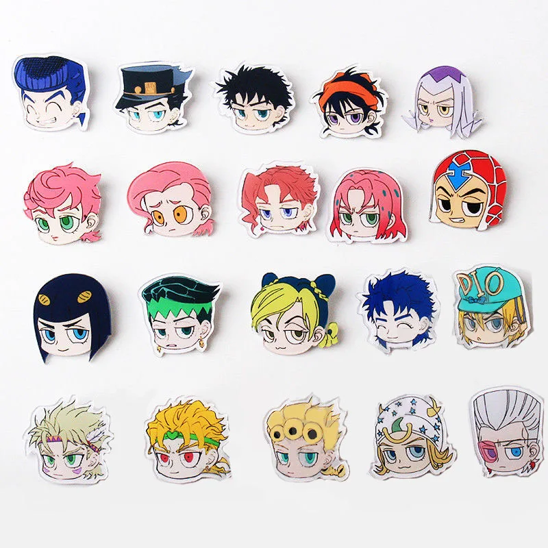 

Anime Jojos Bizarre Adventure Acrylic Brooch Girls Cosplay Badges For Clothes Backpack Decoration Pin Briefcase Jewelry