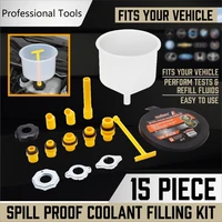 15pcsset plastic filling funnel spout pour oil tool spill proof coolant filling kit vhicle car accessories