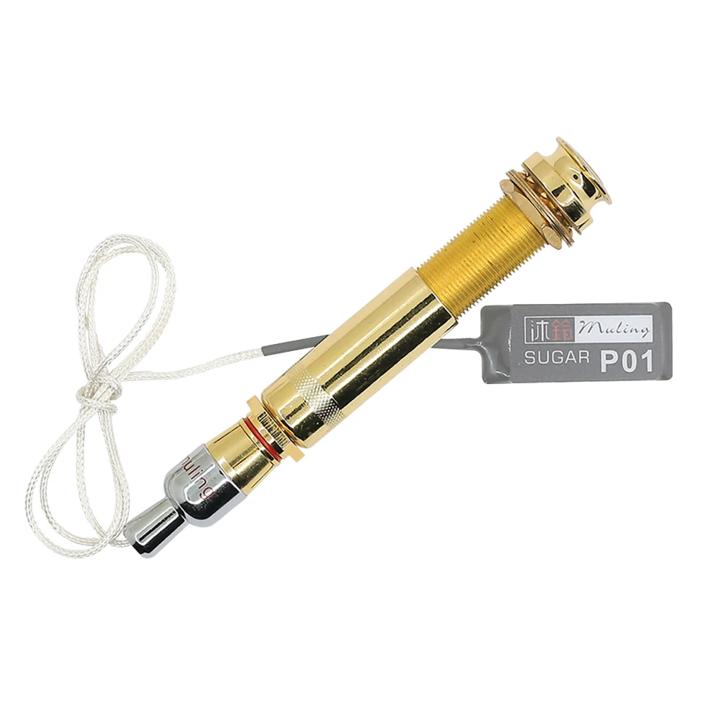 

Guitar Pickup Tail Nail Converter Endpin Jack Adapter Copper Material Gold Plated 6.35mm Female to RCA Female Interface