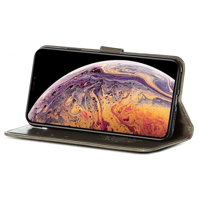 Блестящий кожаный чехол с ремешком 3D для IPhone Xs Xr X 11 pro Max чехол-книжка держателем