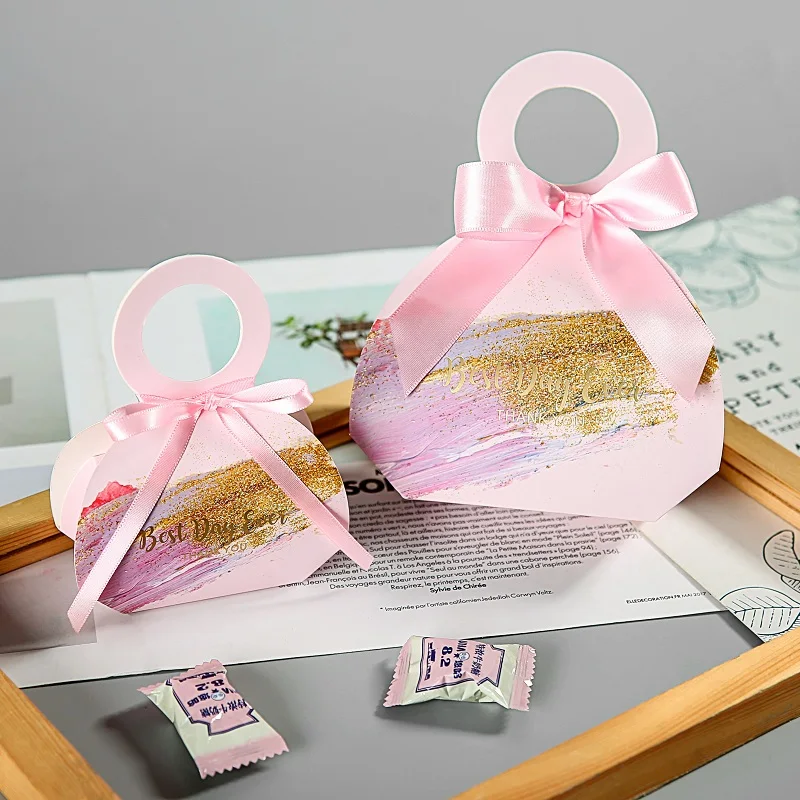 Бесплатная доставка 50 шт. Сумочка Дизайн Свадьба Зеленый сладкий день конфеты