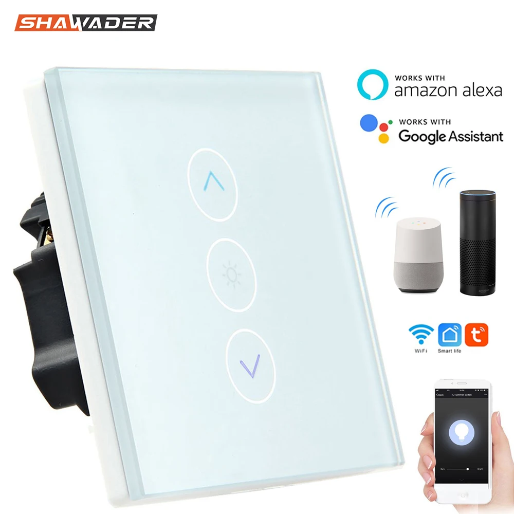 Wi Fi умный светильник Настенный диммер Беспроводной индораптора стекло Панель