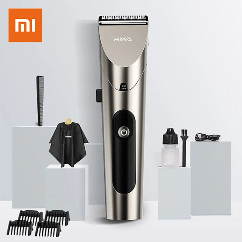 Xiaomi RIWA RE-6305 Washable Rechargeable Hair Clipper For Men Professional Barber Trimmer With Carbon Steel Cutter Head