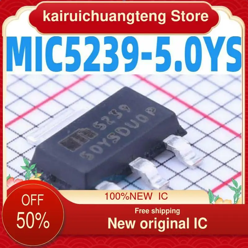 

10-200PCS MIC5239-5.0YS TR 5239-50YS SOT-223 New original IC