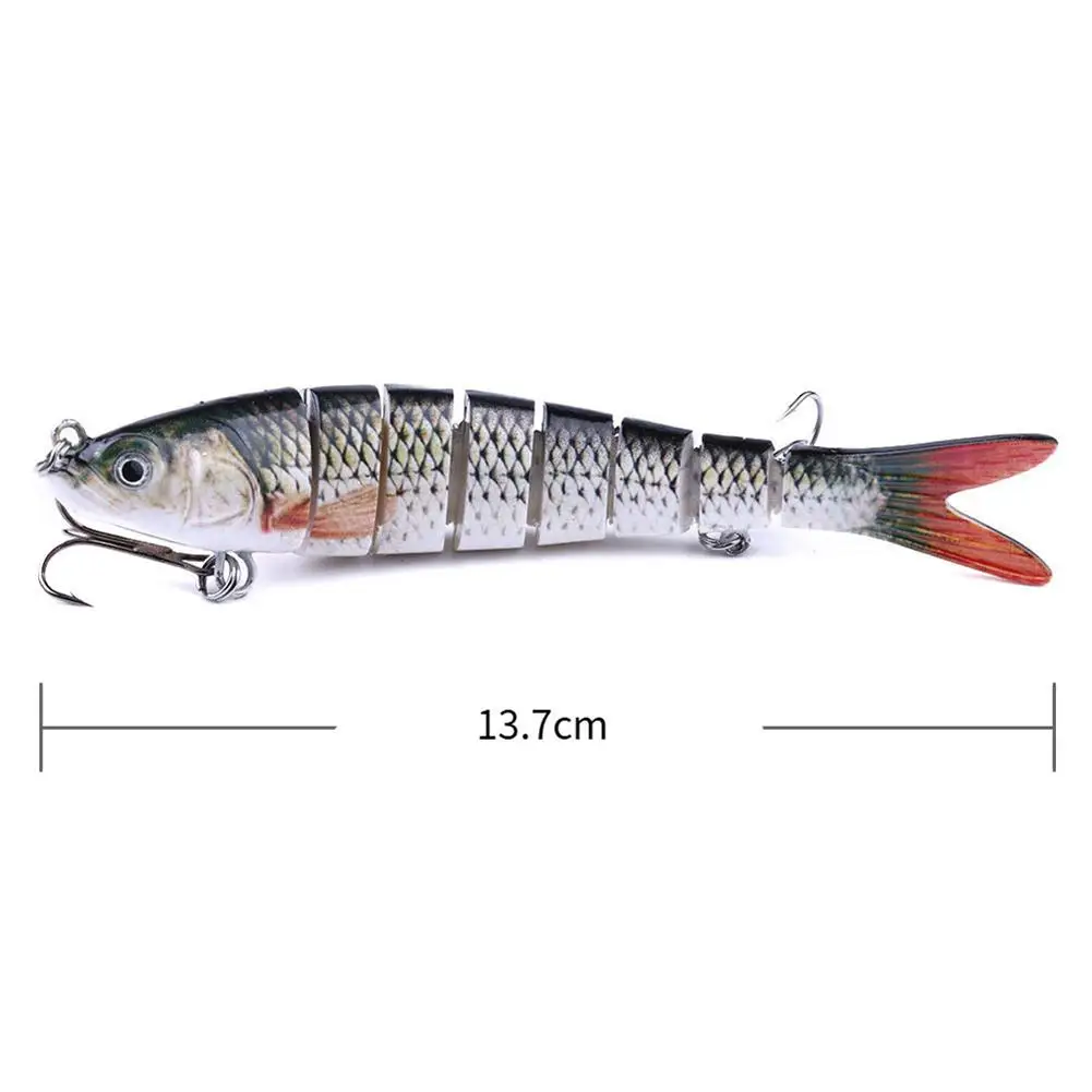 

13.7cm 27g Multi Jointed Fishing Artificial Lifelike Lure Wobbler Swim Bait