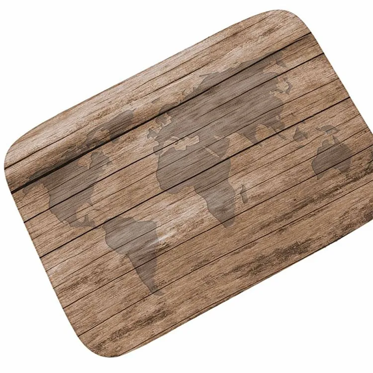 Wood Grain Retro Doormat for Entrance Door Carpet Kitchen Mat Bathroom Floor Mat Hallway Rugs and Carpets for Living Room Tapete