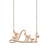 litzi name necklace custom name necklace for women girls best friends birthday wedding christmas mother days gift