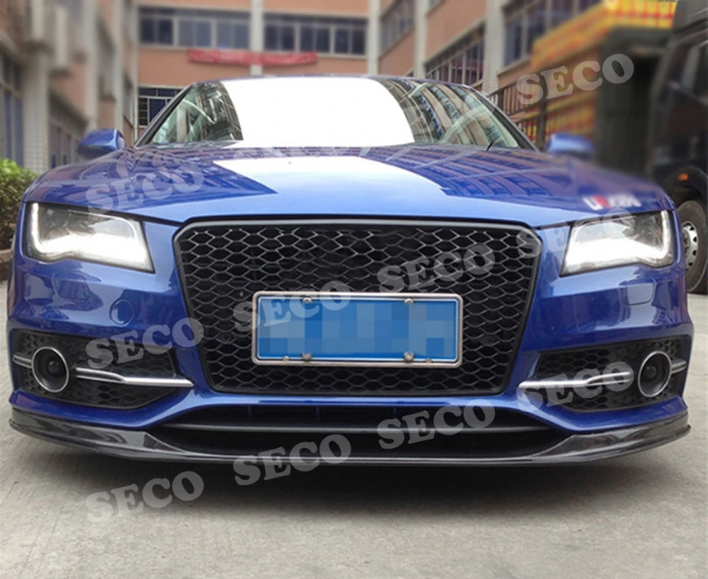 Для Audi A7 S7 Sline 2012- передний спойлер для губ из углеродного волокна/FRP головной бампер Защита подбородка автомобильный Стайлинг