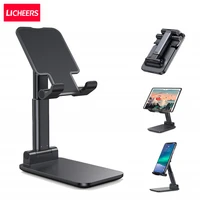 LICHEERS Phone Stand For iPhone Pro Xiaomi Samsung Foldable Desktop Phone Holder Universal Cell Phone Holder For Huawei