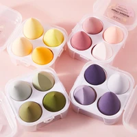 4pcs makeup blender cosmetic puff with storage box foundation powder sponge beauty tools women make up accessories