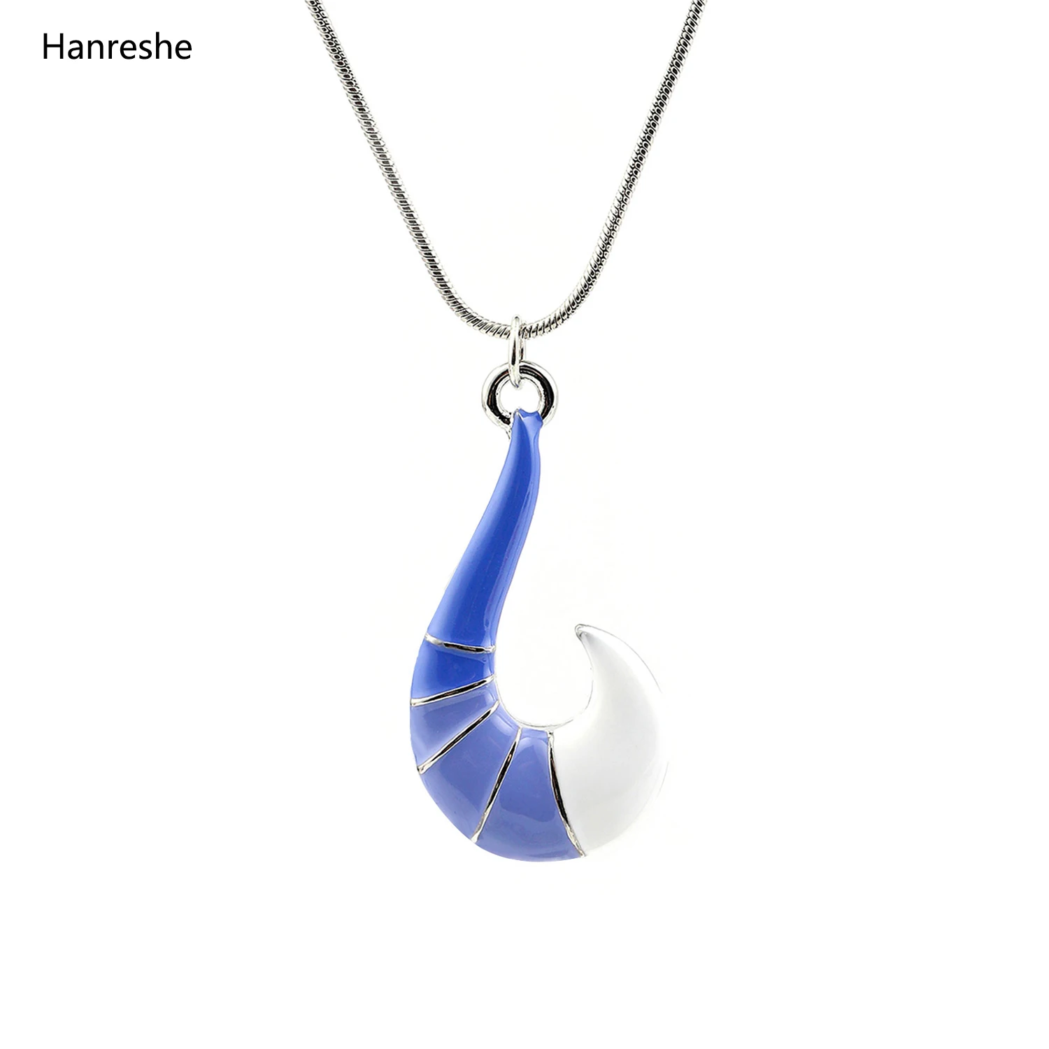 Hanreshe Ladybug Fox Pendant Necklace Silver Plated Chain Cute Anime Classic Jewelry Choker Blue Enamel Women Girl Gift | Украшения и